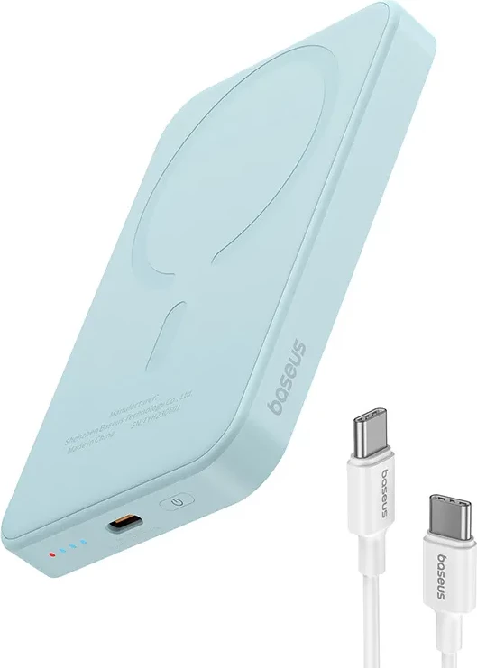 Powerbank Baseus Magnetic Mini 5000mAh, 20W, USB-C, Blu