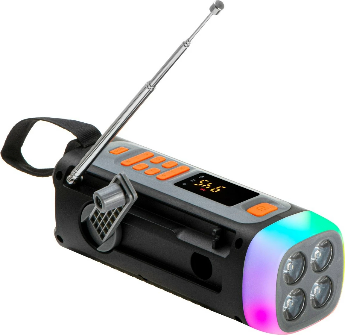 Radio emergjence Adler AD1920 me panel solar, Bluetooth 5.0, powerbank 4500 mAh, dritë LED 4W, e zezë