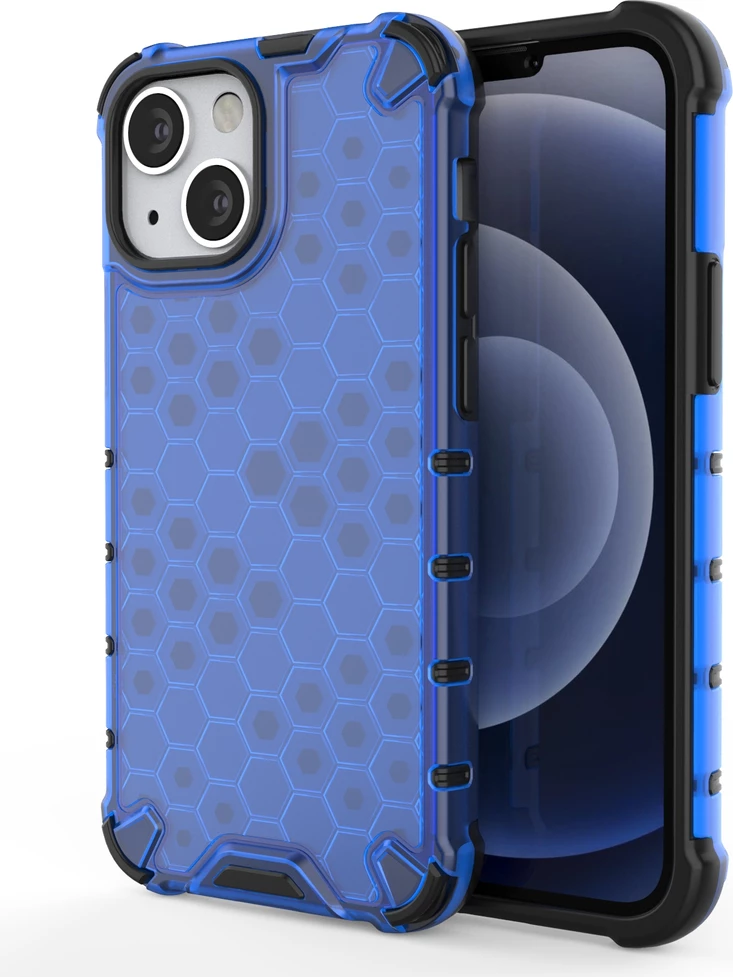 Mbështjellës Hurtel Honeycomb për iPhone 13 mini, Kaltër