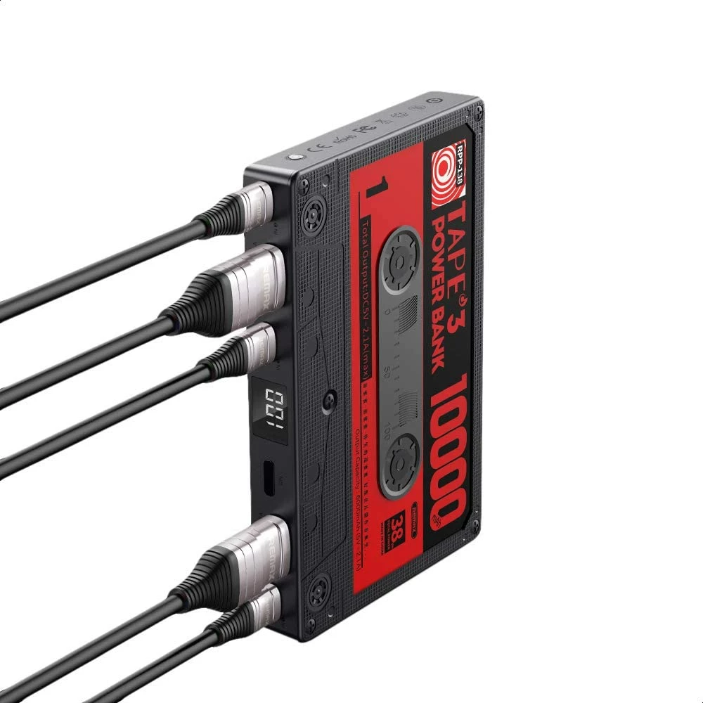 Power Bank Remax RPP-138, 10000 mAh, me 2 porta për USB, e zezë