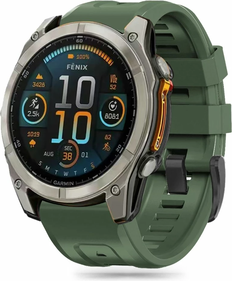 Rrip silikoni Tech-Protect për Garmin Fenix 5S/5S Plus/6S/6S Pro/7S/8 (43mm), Gjelbër