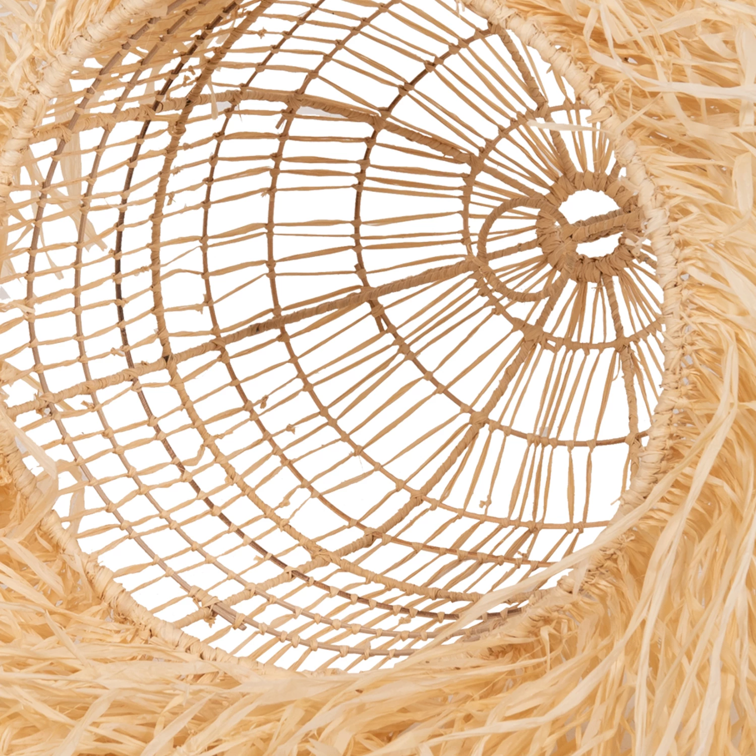 Llambë varëse tavani, fibra gjethe palme, ngjyrë natyrale, FH7891, Φ30x163H cm