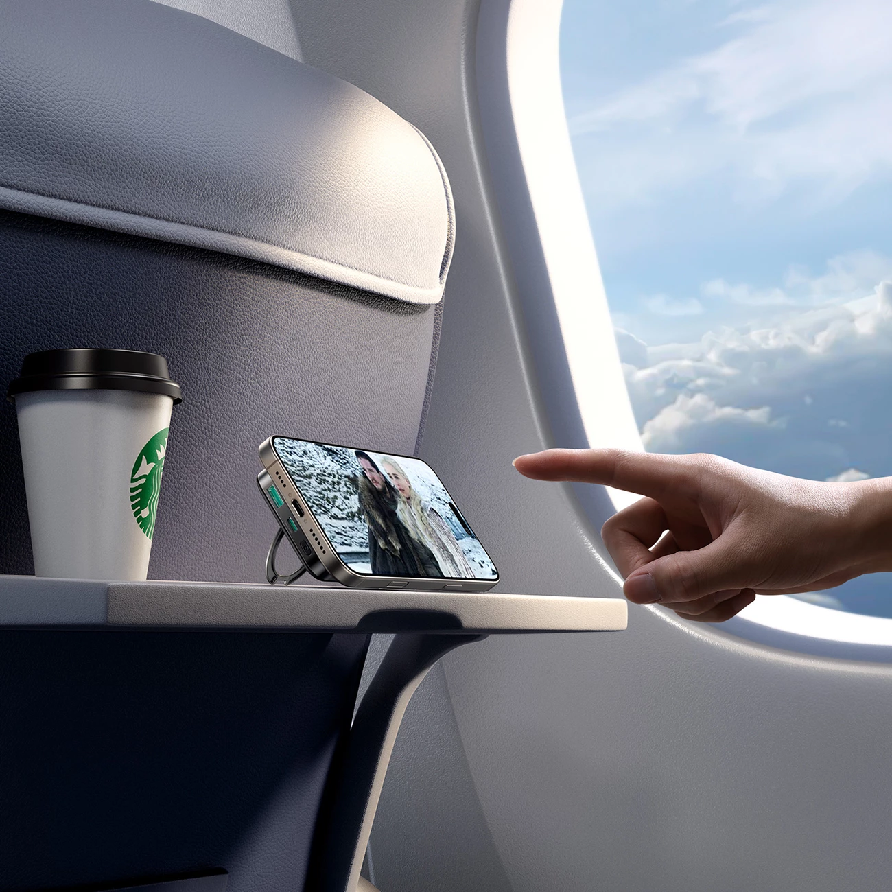 Powerbank Joyroom JR-PBM12, 10000mAh, 22.5W, MagSafe, Qi2, me ring base, e zezë