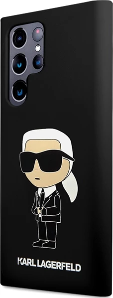 Mbështjellës Karl Lagerfeld Silicone Ikonik për Samsung Galaxy S24 Ultra, i zi