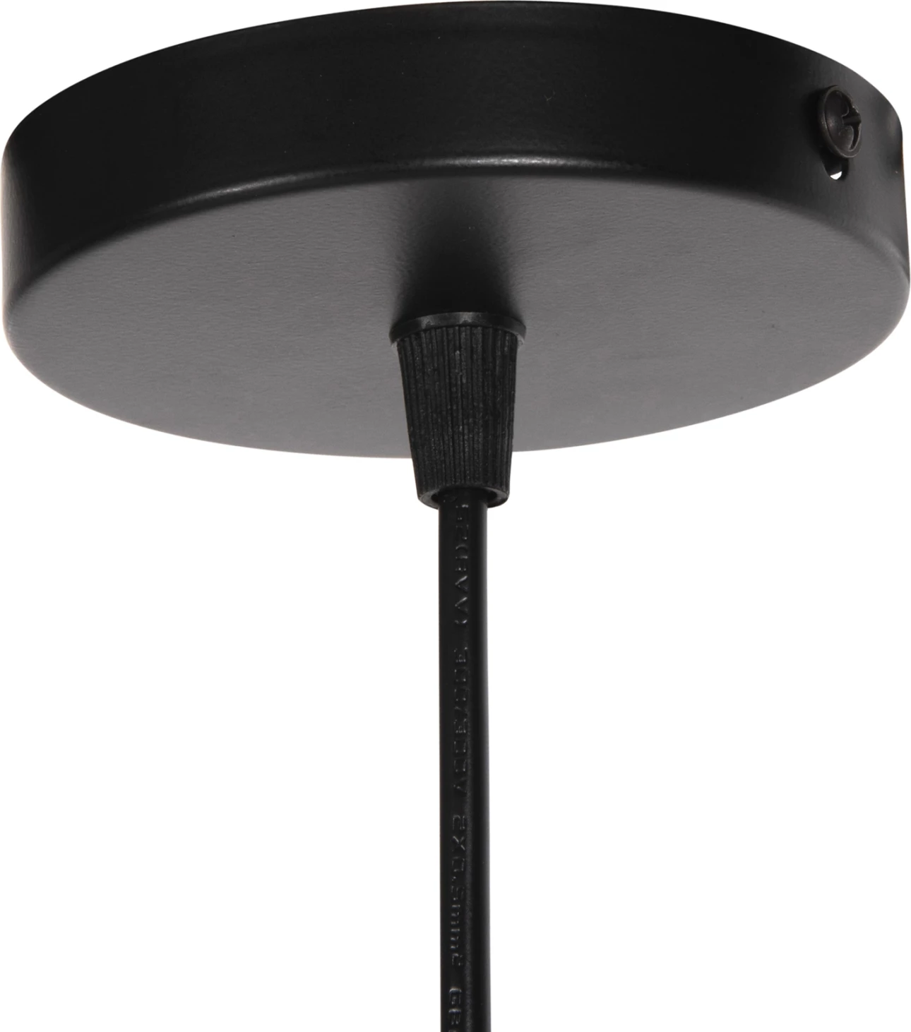 Llambë varëse tavani FH4185, metal i zi, pëlhurë e bardhë, Φ30x115H cm