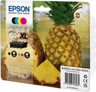 Fishekë boje printeri, Epson, 604XL C13T10H64010, XL, shumëngjyrëshe BK C M Y, paketë multipack