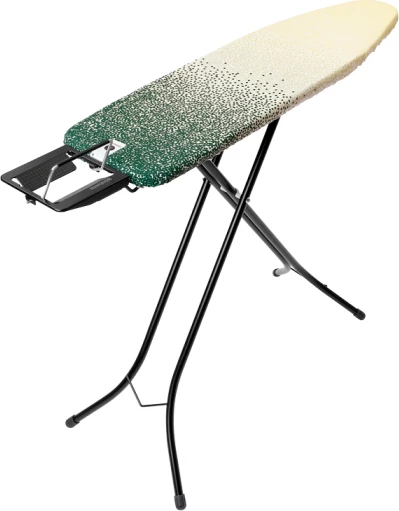 Dërrasë hekurosjeje Brabantia A 110x30 cm Forgotten Oasis, kornizë e zezë, mbulesë krem/jeshile