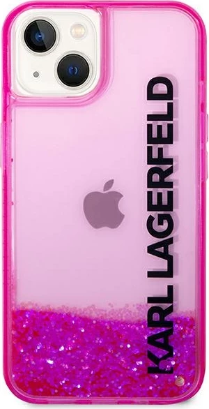 Mbështjellës Karl Lagerfeld KLHCP14MLCKVF për iPhone 14 Plus 6.7", Liquid Glitter Elong, Rozë