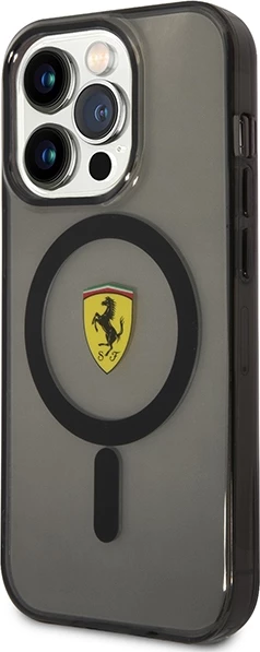 Mbështjellës Ferrari FEHMP14LUKK për iPhone 14 Pro 6.1", MagSafe, i zi
