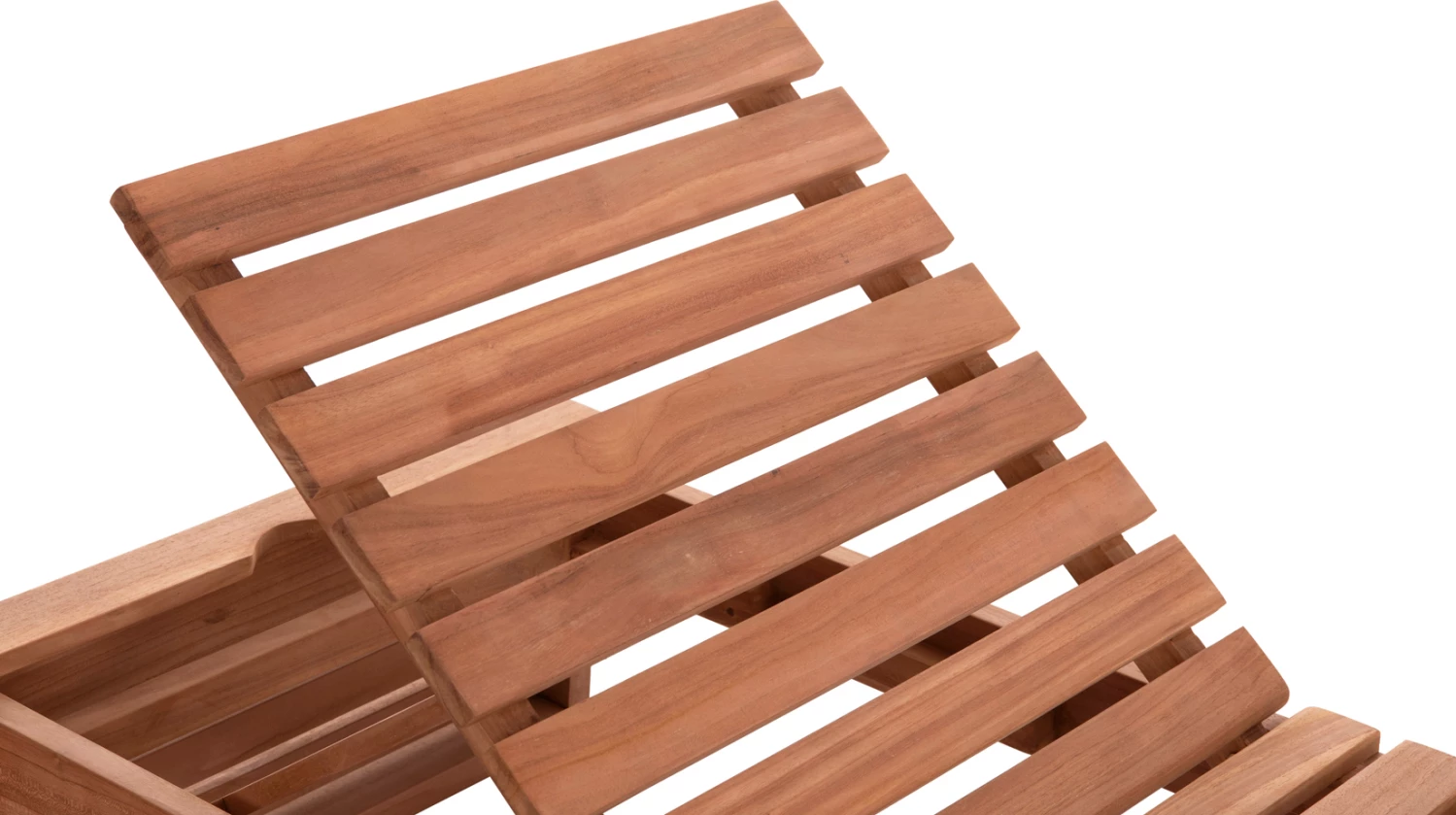 Shezlong ZIZEL, dru tik natyral, pa jastëkë, 200x71x30cm