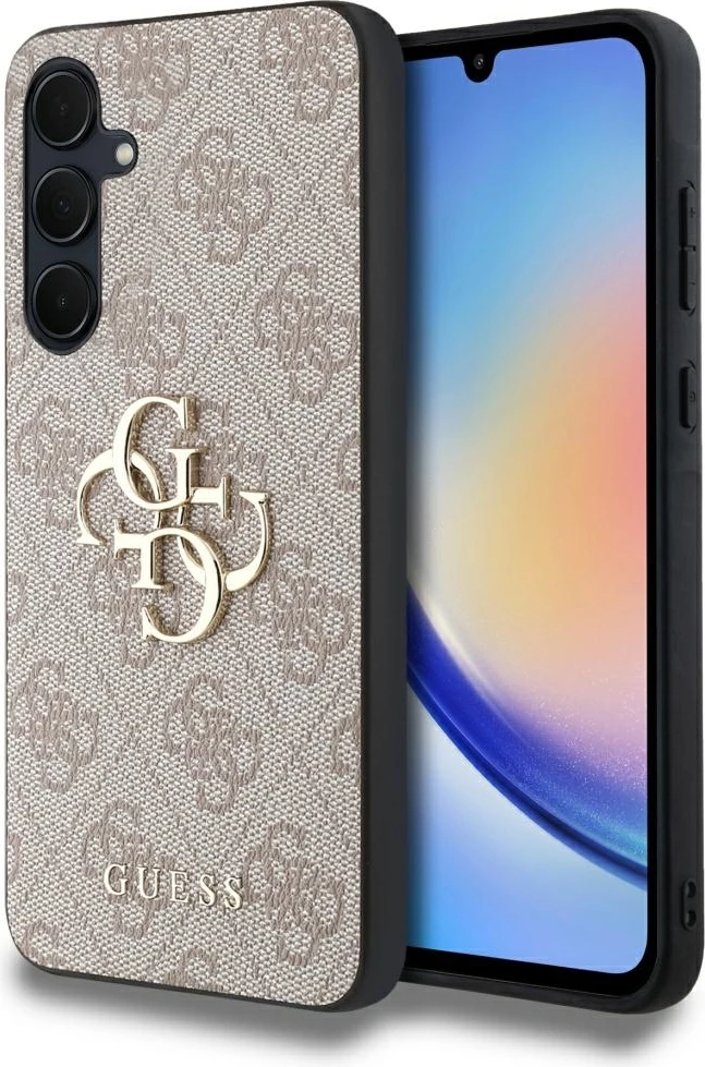 Mbështjellës Guess 4G Big Metal Logo për Samsung Galaxy A35, Rozë