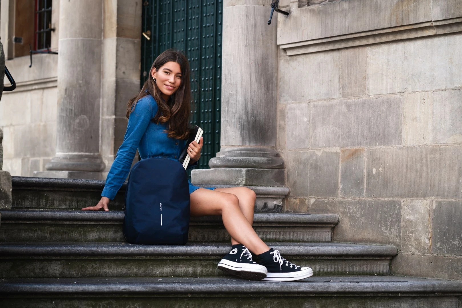 Çantë shpine për laptop XD Design, 15.6", e kaltër