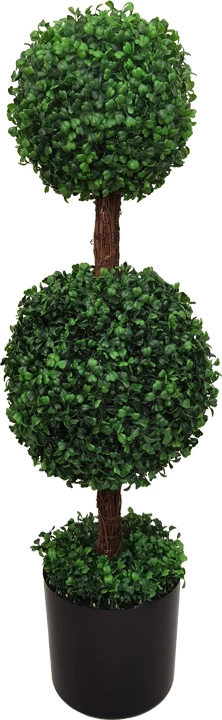 Bimë dekorative Bolla II, vazo e zezë, 28x90cm, set prej 2 copësh