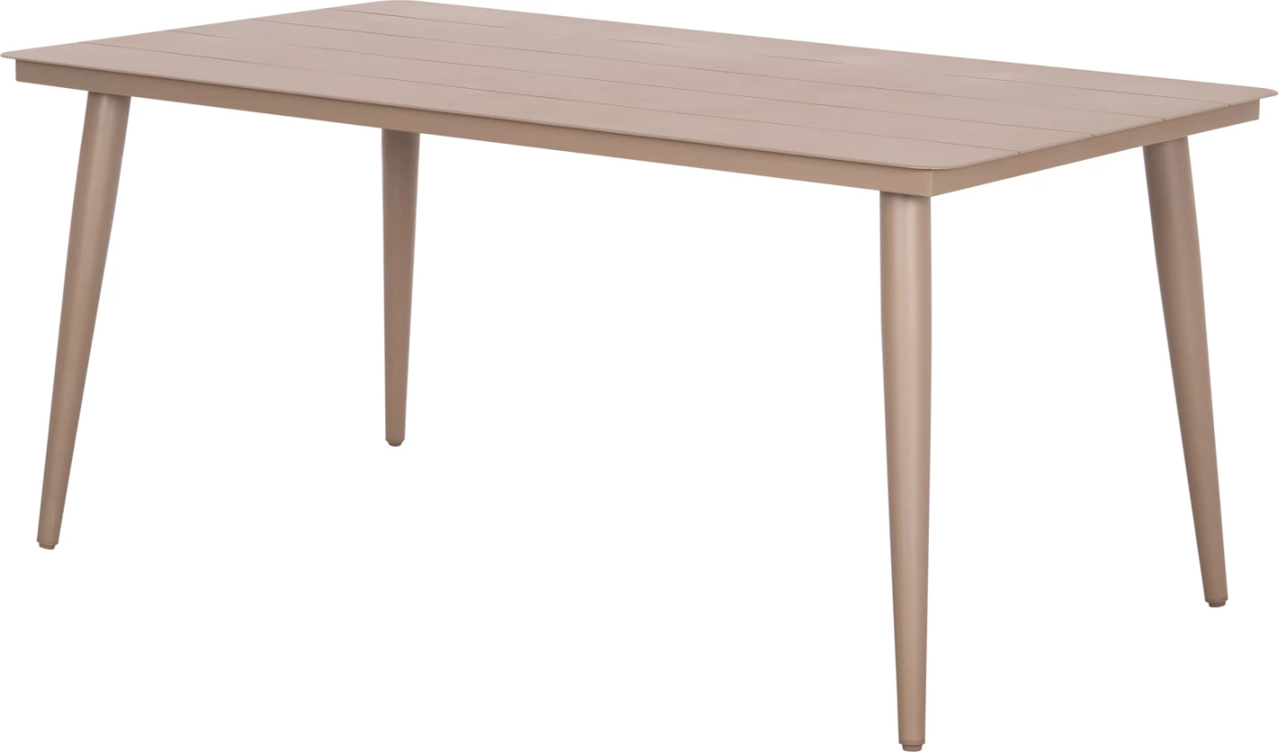 Tavolinë drejtkëndëshe ngrënieje alumini, ngjyrë kapuçino, HIGER FH6291.04, 160x90x78cm