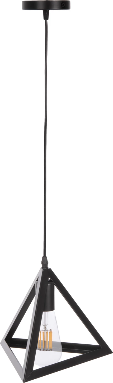 Llambë varëse tavani, kapak metalik i zi, piramidë, FH4181, 15x15x125H cm