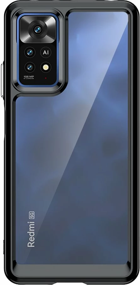 Mbështjellës Hurtel Outer Space Case për Xiaomi Poco X5 5G / Redmi Note 12 5G, kornizë fleksibile, i zi