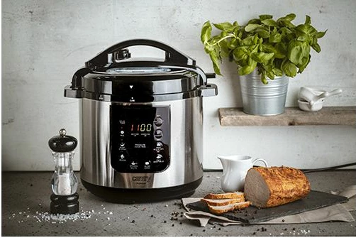 Tenxhere multifunksionale me presion CAMRY CR6409 6L 1000W, argjendtë/zezë