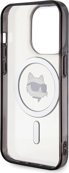 Mbështjellës Karl Lagerfeld IML Choupette's Head MagSafe për iPhone 15 Pro, Transparent