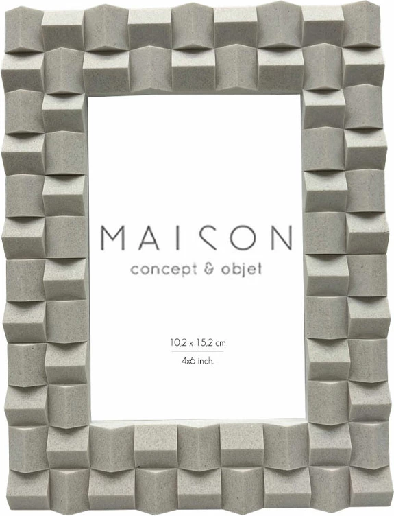 Kornizë për foto Cubic, polirezina, ngjyrë e bardhë, 17x2x22 cm