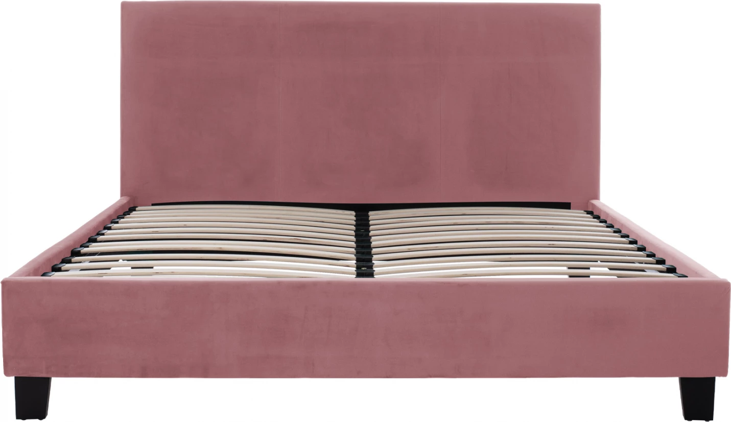 Krevat kadife rozë e pluhurosur FH553.12 për dyshek 150x200 cm