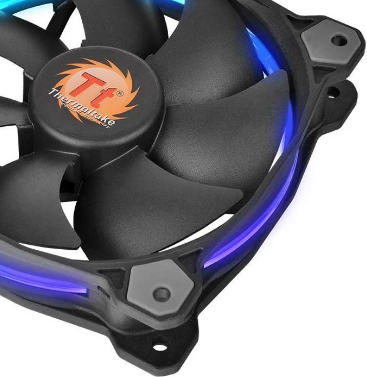 Ventilatorë RGB për kasë kompjuteri Thermaltake Riing 12 LED, 3 copë, 120mm, 256 ngjyra