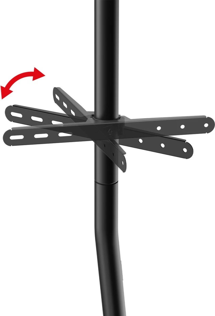 Mbajtës dyshemeje për TV Maclean MC-494, për ekrane 32-70", deri 40 kg, VESA 400x400, e zezë