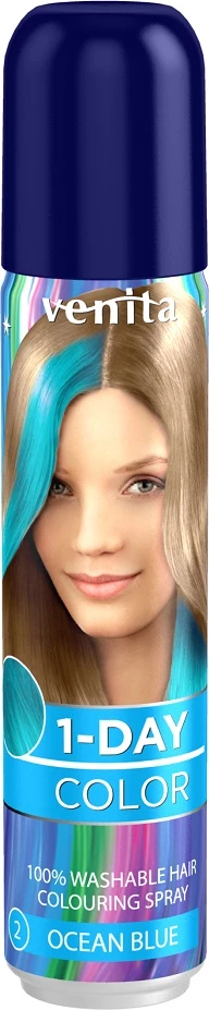 Spray ngjyrosës për flokë për femra Venita 1-Day Color Morska Fala 50ml