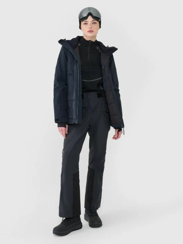 Jakne ski për femra 4F, e zezë