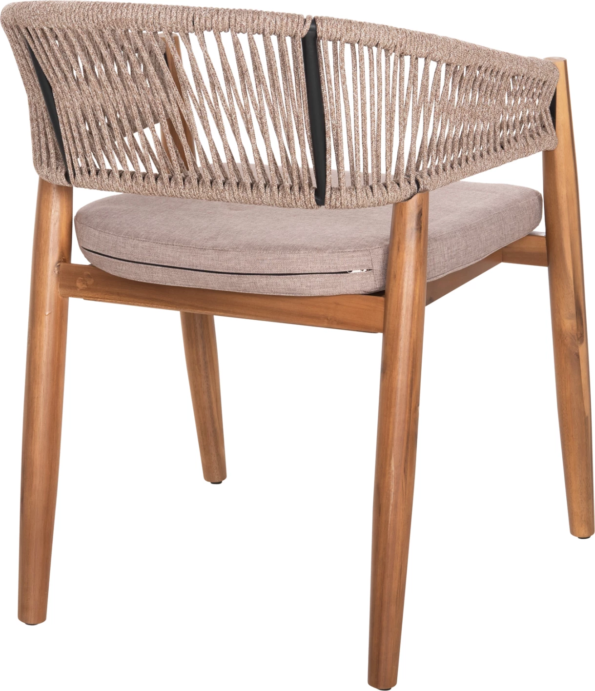 Karrige për terasë NAVAN FH6135.02 dru akacie natyral-litar najloni bezhë 59x58x76H cm, set prej 4 copë