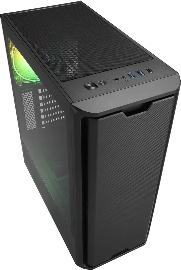 Kasë Sharkoon SK3 RGB, Midi Tower, ATX/micro ATX/Mini-ITX, xham i temperuar, RGB, e zezë