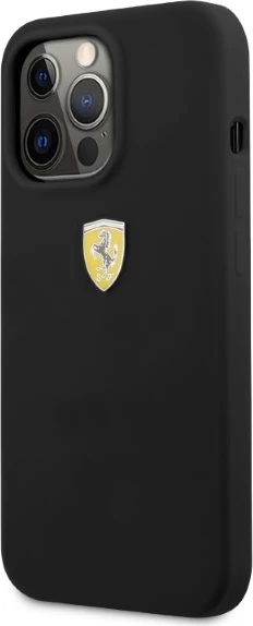 Mbështjellës Ferrari FESSIHMP13LBK për iPhone 13 Pro/13 6.1", silikon, MagSafe, zi
