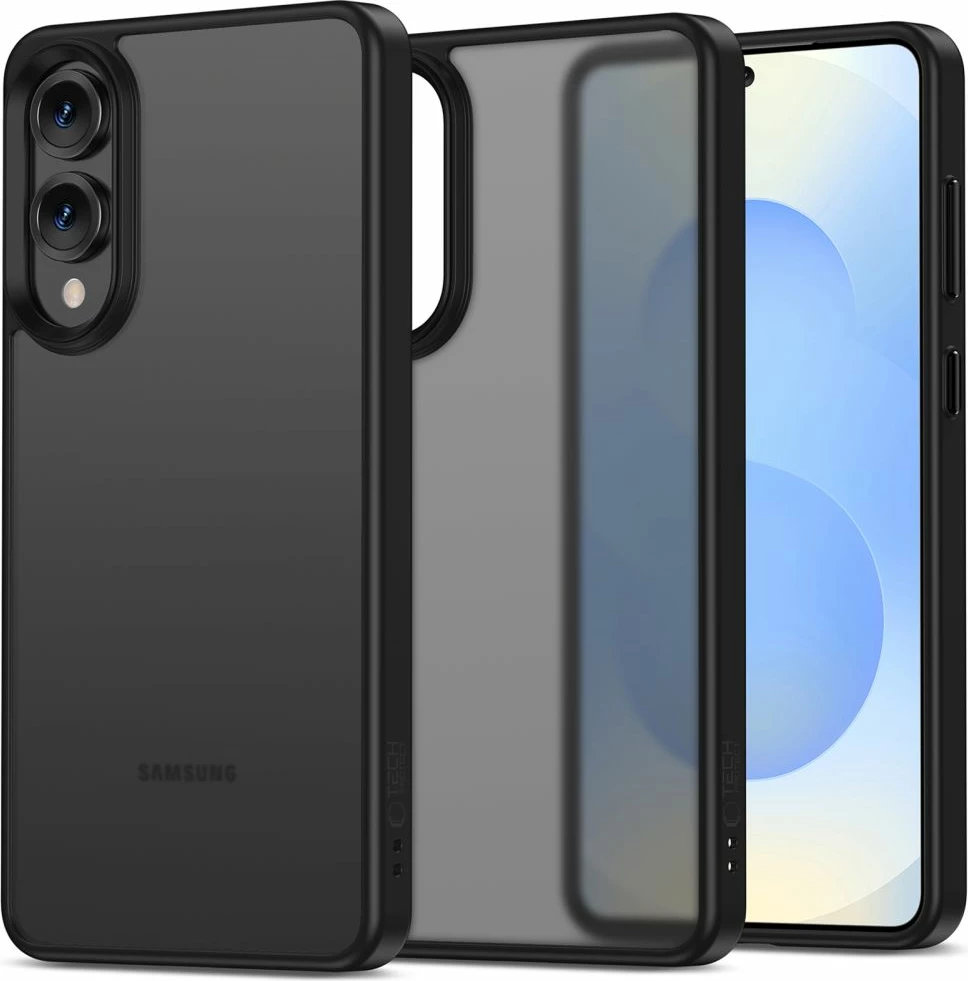 Mbështjellës Tech-Protect MagMat për Samsung Galaxy S25 Edge, i zi, gjysmë-transparent