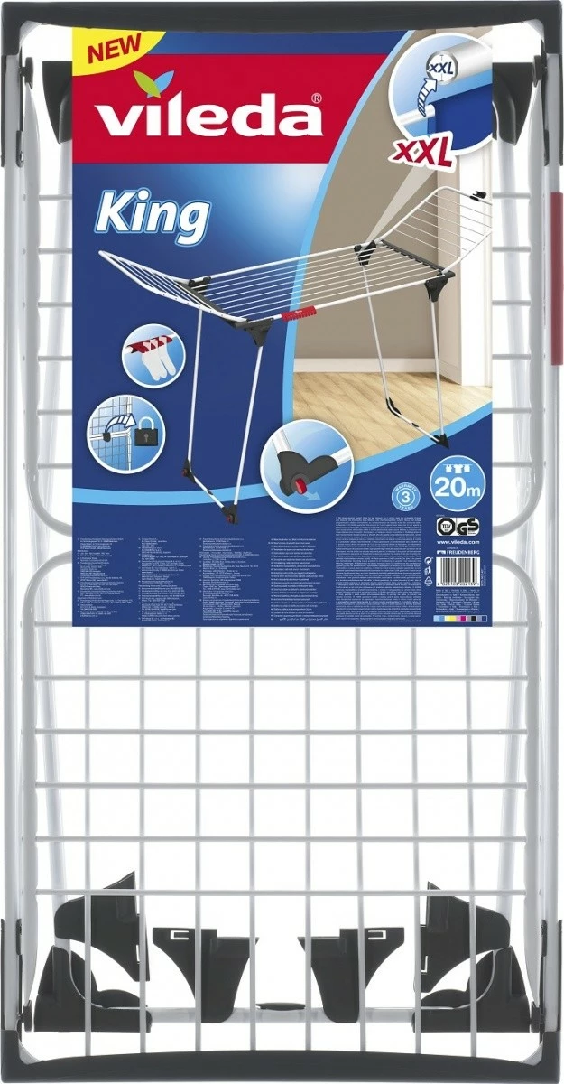 Tharëse rrobash Vileda King 157247, e zezë/e bardhë