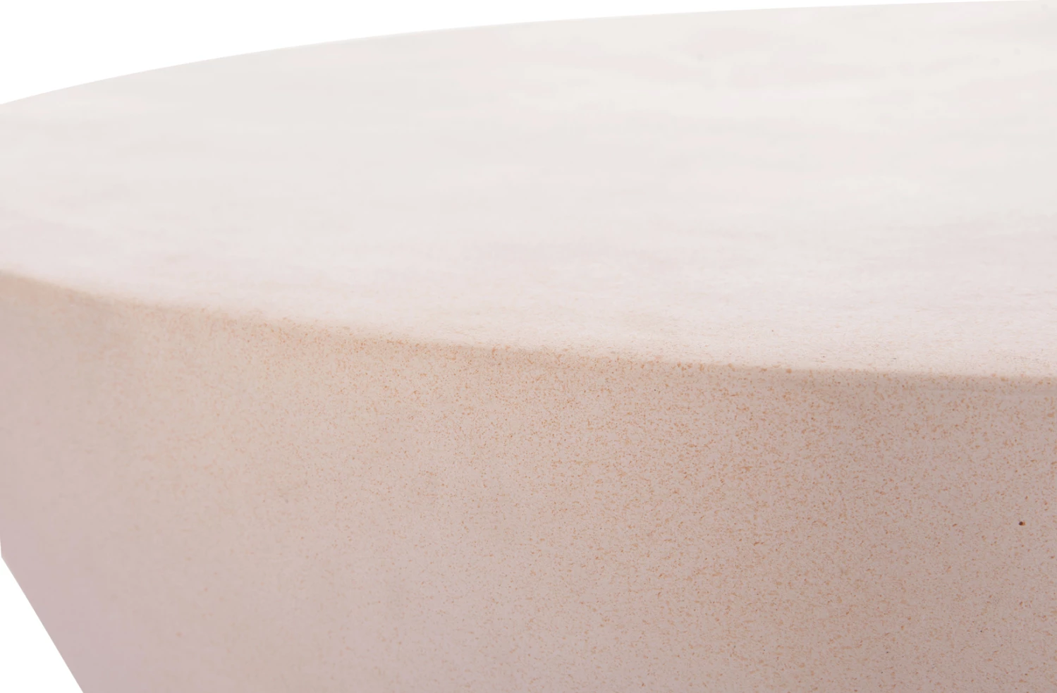 Tavolinë kafeje rrethore ALLAN, fibër-cement, bezhë e çelët, FH18162.02, 92x49cm