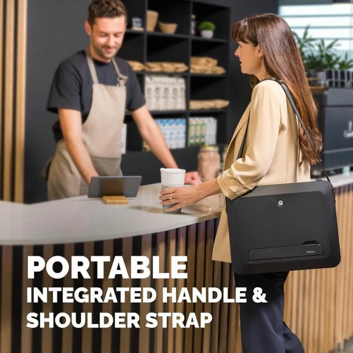 Çantë laptopi Fellowes Breyta MPN 100016564, 14", 2-në-1 me stand të integrum, 5 pozita lartësie, e zezë