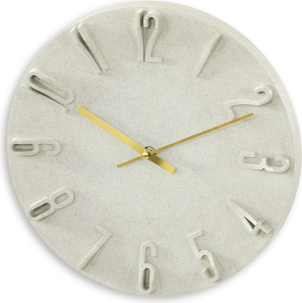 Orë muri Hama Corfu, 30cm, analoge, bezhë