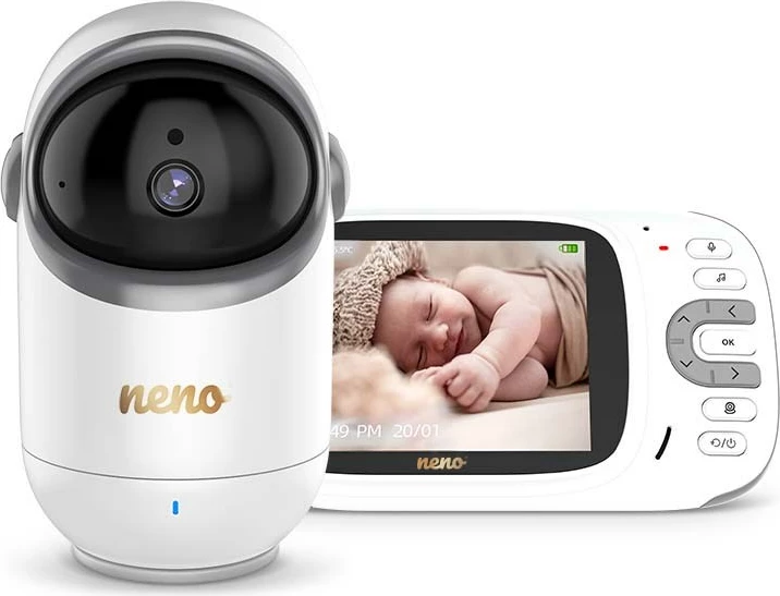 Monitor elektronik për foshnje neno Berkano me marrës wireless, i bardhë