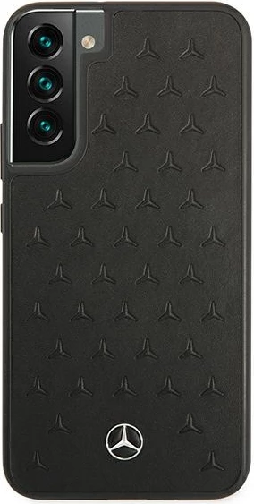 Mbështjellës Mercedes MEHCS22MPSQBK për Samsung Galaxy S22+, lëkurë, i zi