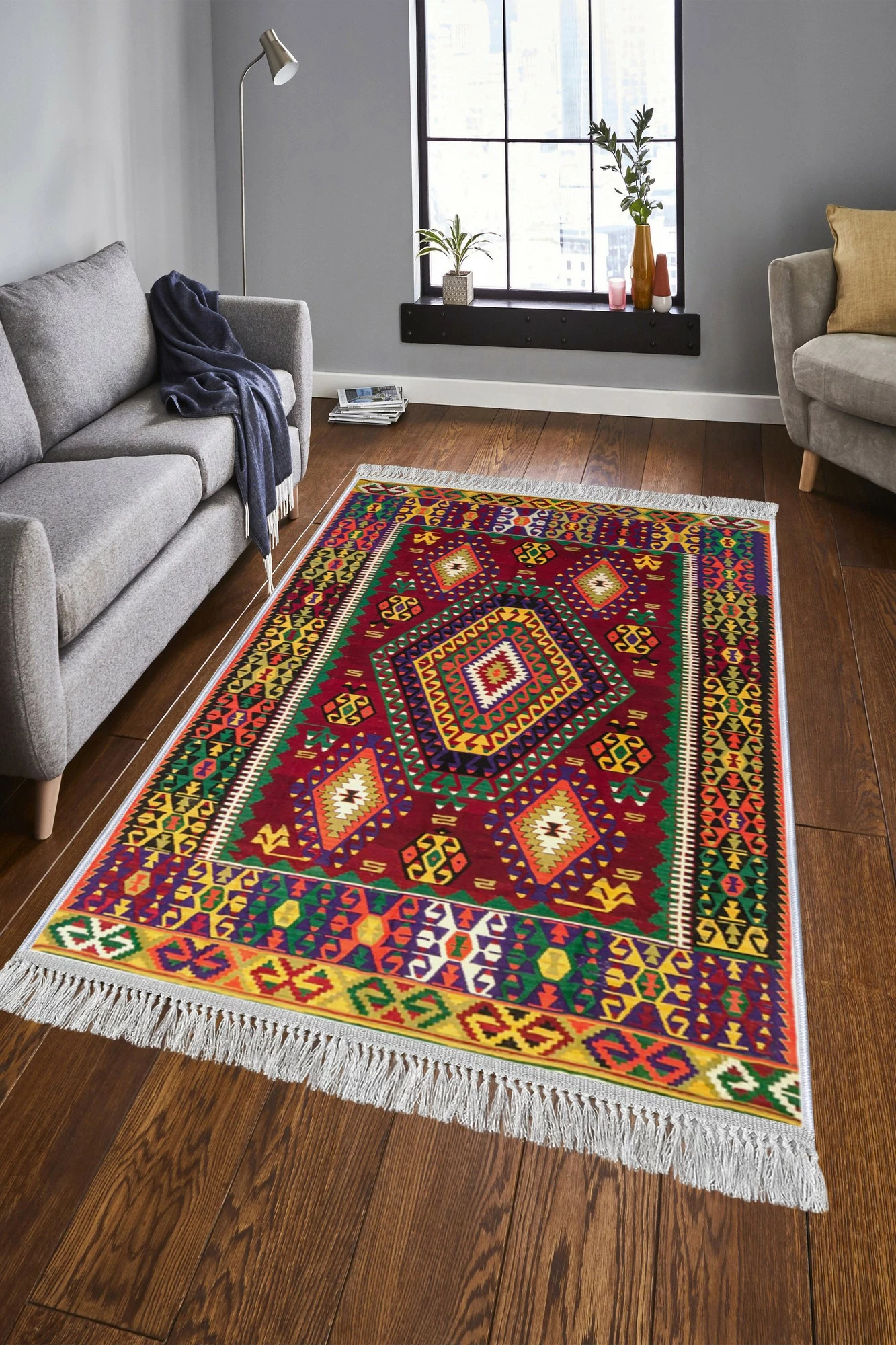 Qilim Velvet Conceptum Hypnose, shumëngjyrësh, 80x120cm, Els1782