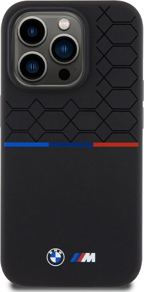 Mbështjellës BMW M Silicone Pattern MagSafe për iPhone 15 Pro, i zi