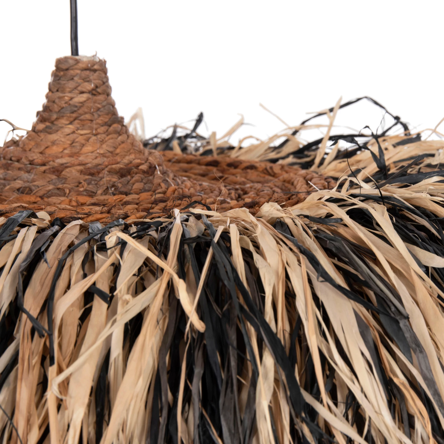 Llambë tavani varëse ORDEM, fibra sisali dhe banane, e zezë & natyrale, 75cm