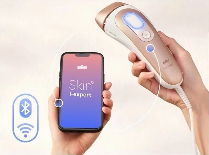 IPL Braun Skin i-Expert Smart PL7147, 10 nivele intensiteti, rozë