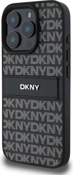 Mbështjellës DKNY Texture Pattern Tonal Stripe për iPhone 16 Pro, i zi