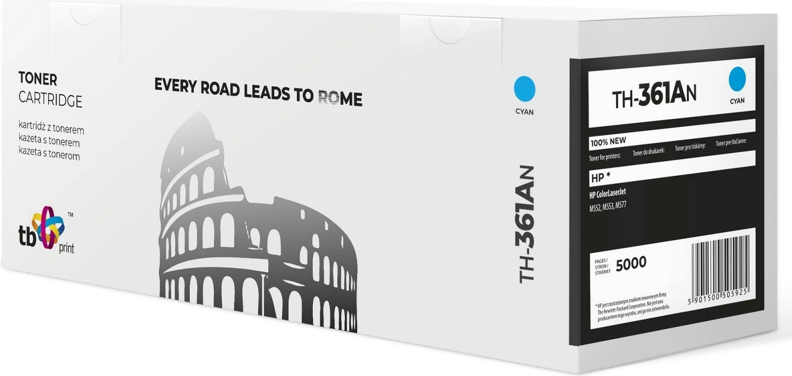 Toner TB Print TH-361AN për HP ColorLaserJet M552/M553/M577, Cyan