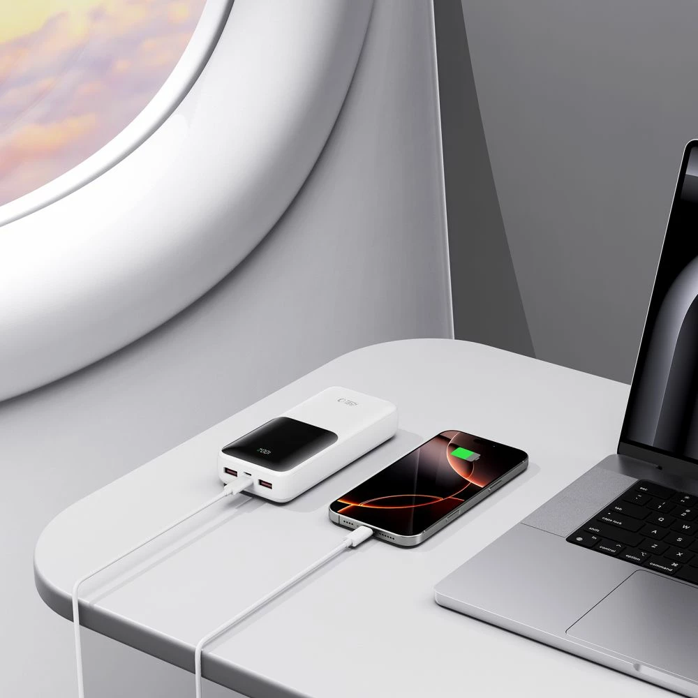 Powerbank Tech-Protect PB02 20000mAh 22.5W, Bardhë