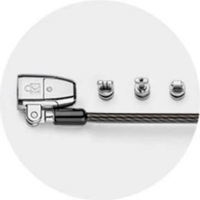 Kandadë sigurie për laptop Kensington ClickSafe 2.0 K68102EU, kabllo çeliku 1.8m, me çelës, 3-në-1 T-Bar/Nano/Wedge, e zezë