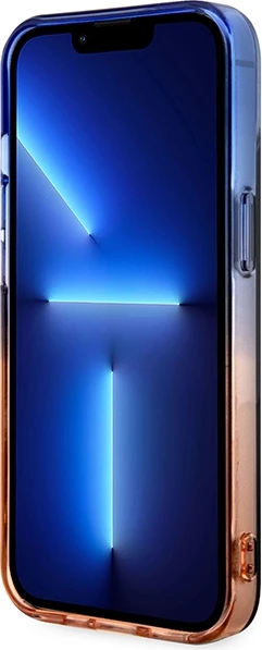 Mbështjellës BMW Gradient Bumper MagSafe për iPhone 14, 6.1", gri/portokalli/blu