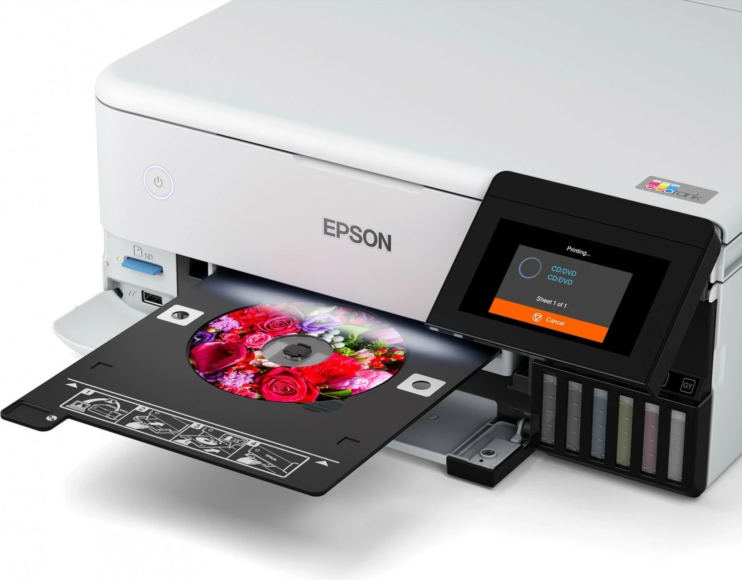 Printer multifunksional Epson L8160, ngjyrë e bardhë