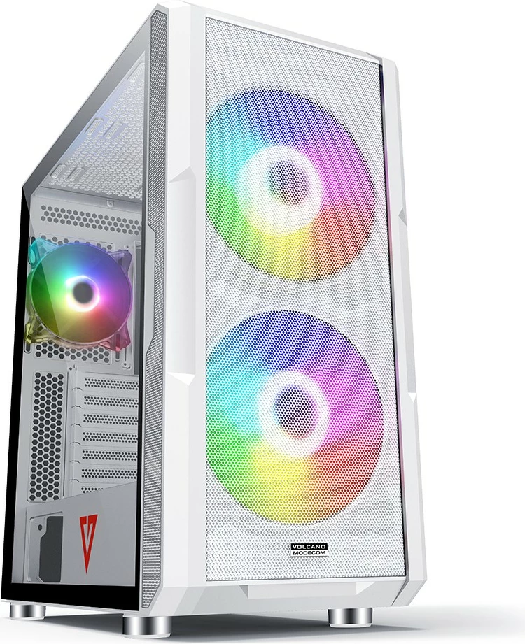 Kasë MODECOM Volcano Amirani ARGB, Midi Tower, e bardhë