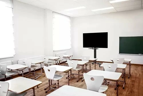 Raft videobar/raft tastiere Neomounts AV40-500BL, për ekrane 43-110″, VESA 200x200-800x800, ngarkesë 2.5 kg, çelik, zi